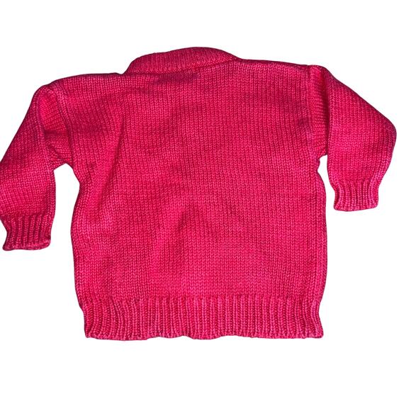 Vintage knit teddy bear and present christmas holiday baby sweater size 24 month - Picture 2 of 9